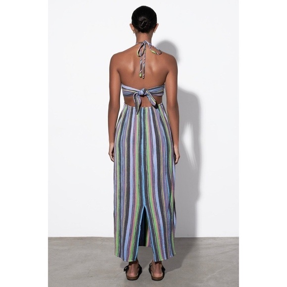 NWT Mara Hoffman Laila Maxi Dress in Multi Stripes - Picture 3 of 14